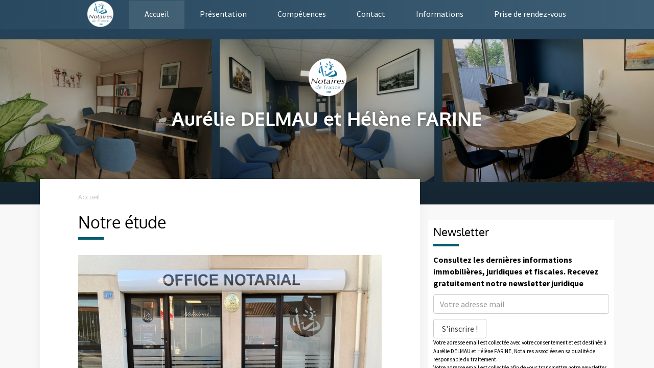 Aurélie DELMAU et Hélène FARINE, Notaires associées 