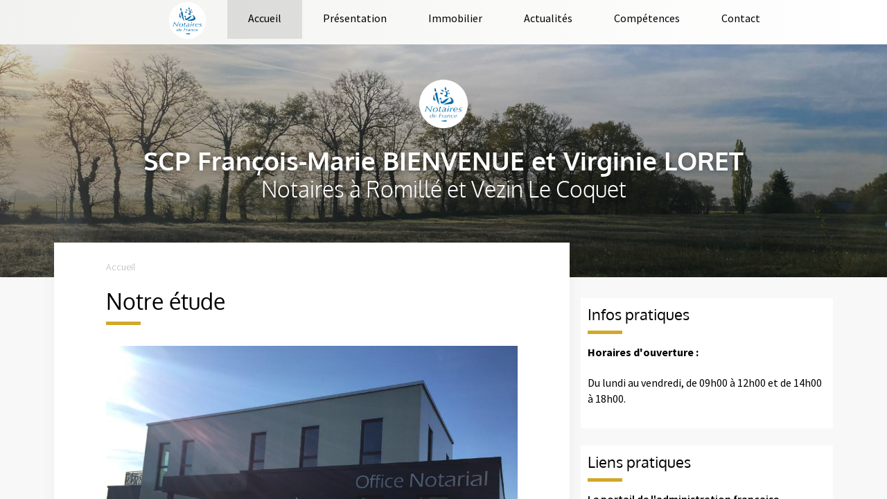 SCP François-Marie BIENVENUE et Virginie LORET 